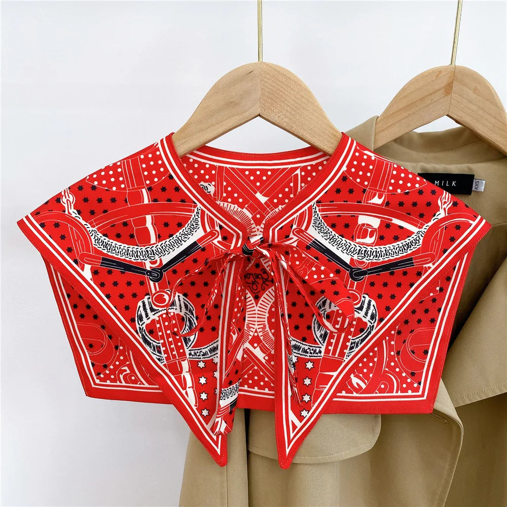 Capes New Style Shoulder Scarf Shawl Women False Collar Air Conditioning Room Shawl Decoration With Knotted Scarf Cloak 19 One Size