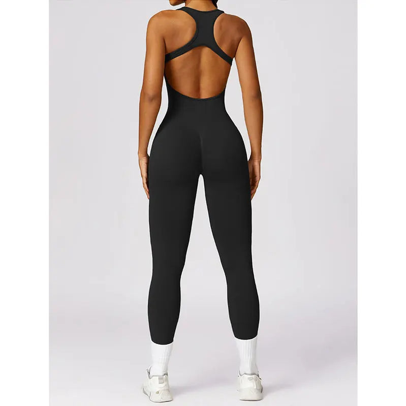 New Yoga Set Seamless Women's Jumpsuits One-Piece Gym Push Up Workout Clothes Fitness Bodysuit Sportswear Tracksuit Short Sleeve