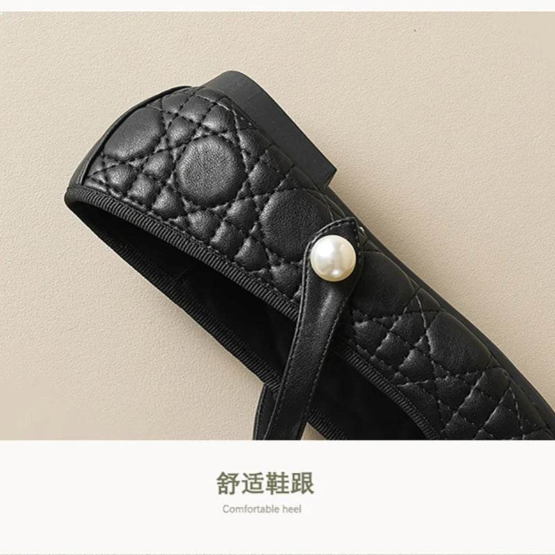 spring women's outdoor shoes Round toe design Black Mary Jane shoes Ladies casual flat shoes Work shoes Boat shoes 41-43