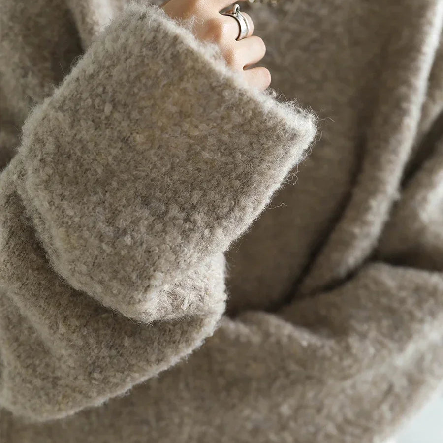 Women's Sweaters Casual Neckline Hollow Loose Jumpers Knitwear Soft Warm Female Pullovers Autumn Winter 2023 Fashion