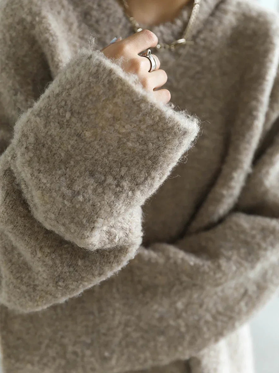 Women's Sweaters Casual Neckline Hollow Loose Jumpers Knitwear Soft Warm Female Pullovers Autumn Winter 2023 Fashion