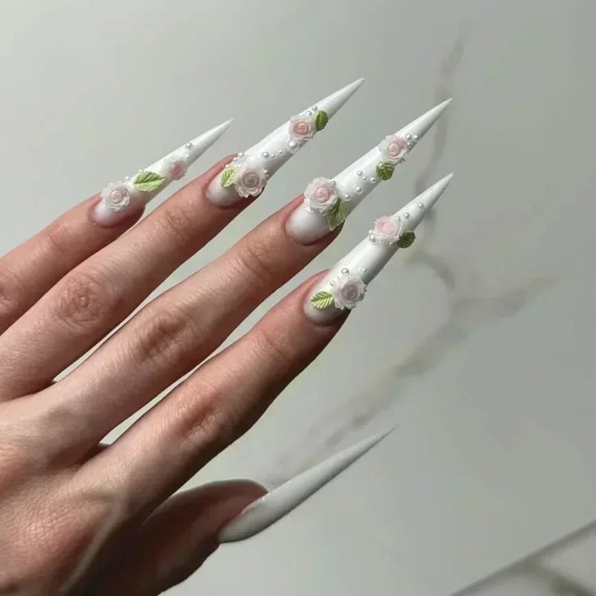 24 peças unhas postiças com cola amêndoa preto vermelho gradiente design destacável strass acrílico unha postiça longa stiletto unhas de pressão