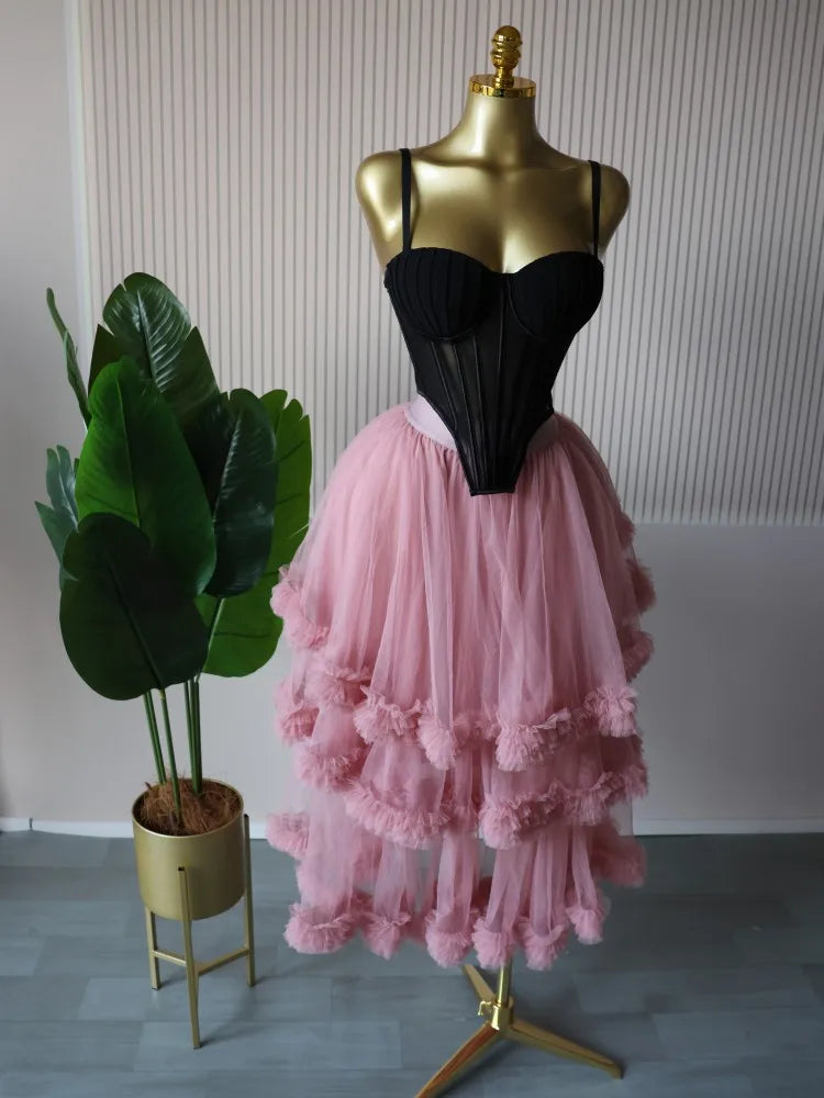 CM.YAYA Women's Dress Set Sleeveless Strap Tops and Pleated Tiered Skirts Suit Elegant Vacation Birthday Two 2 Piece Set Outfits