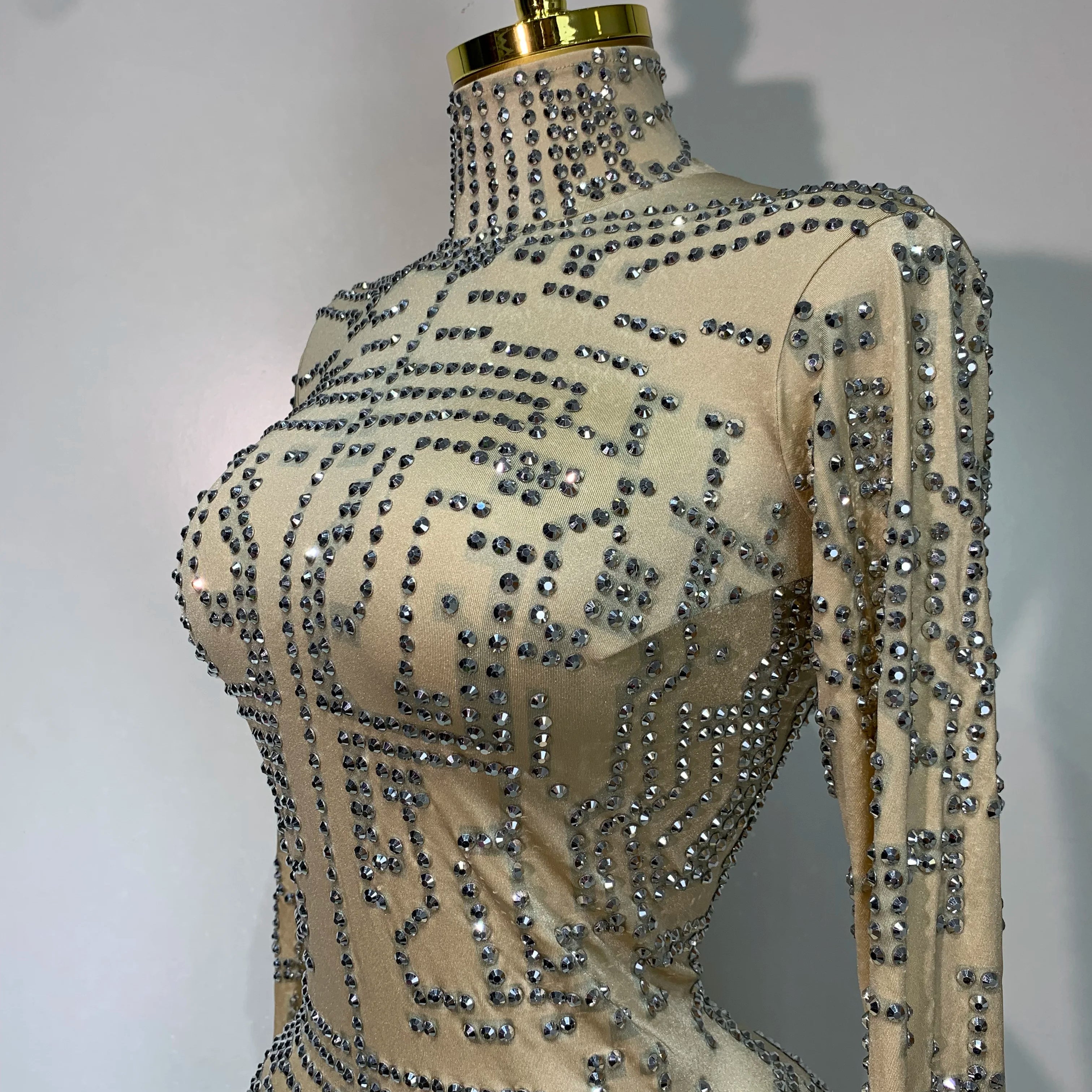 Shining Rhinestones Jumpsuits for Women Sexy Stretch Dance Jumpsuit Birthday Party Nightclub Stage Wear Drag Queen Costumes