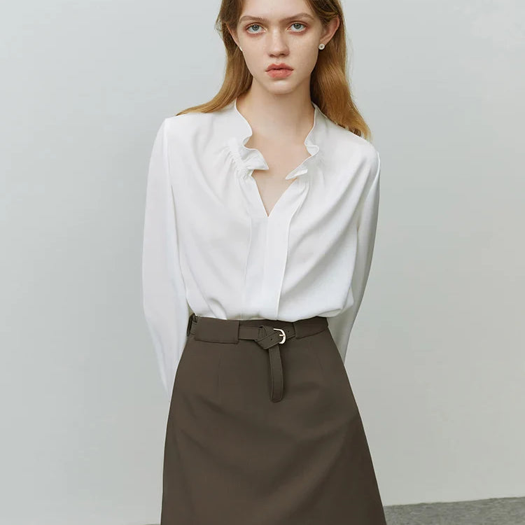 FSLE Commuter Style High Waist Women A-line Skirt Early Autumn All-match Elegant Temperament Female Mini Package Hip Skirts