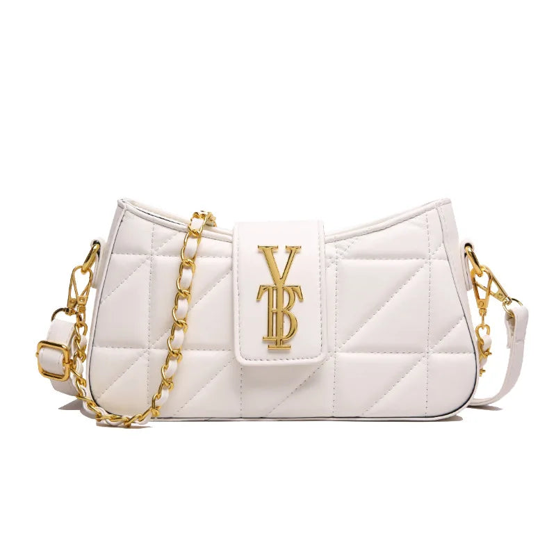 2025 Quilted Square Bag for Women, Elegant Chain Strap Crossbody Purse, Vintage Designer Style Shoulder Bag, Gift Idea
