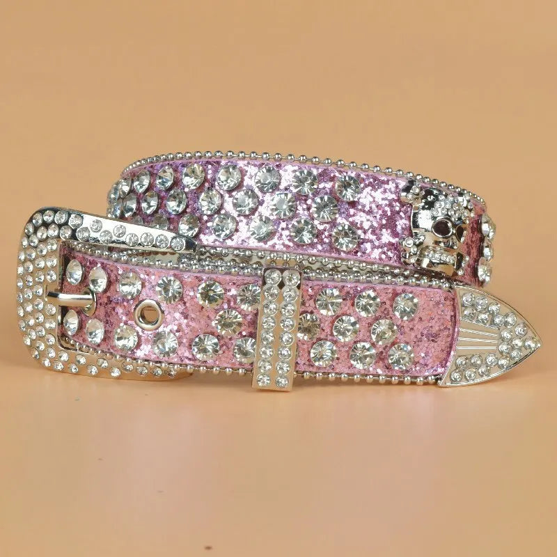Halloween Belt Ladies Skull Rhinestone Belts European and American Style Women Stretching Denim Outdoor Style Belt