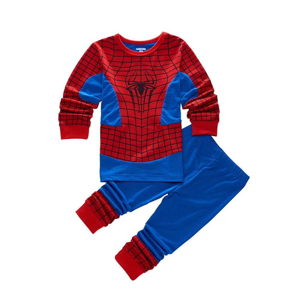 Children's Pyjamas Spiderman Iron Man Set Kids Sleepers Hero Collection Set Boys Girls Cartoon Long Sleeve Sleepwear 2-7T 122