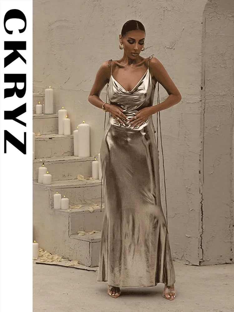 Ladies New Elegant Evening Party Dress Women Sleeveless Backless Sexy Bodycon Maxi Dresses Female Clubwear Fashion Prom Outfits