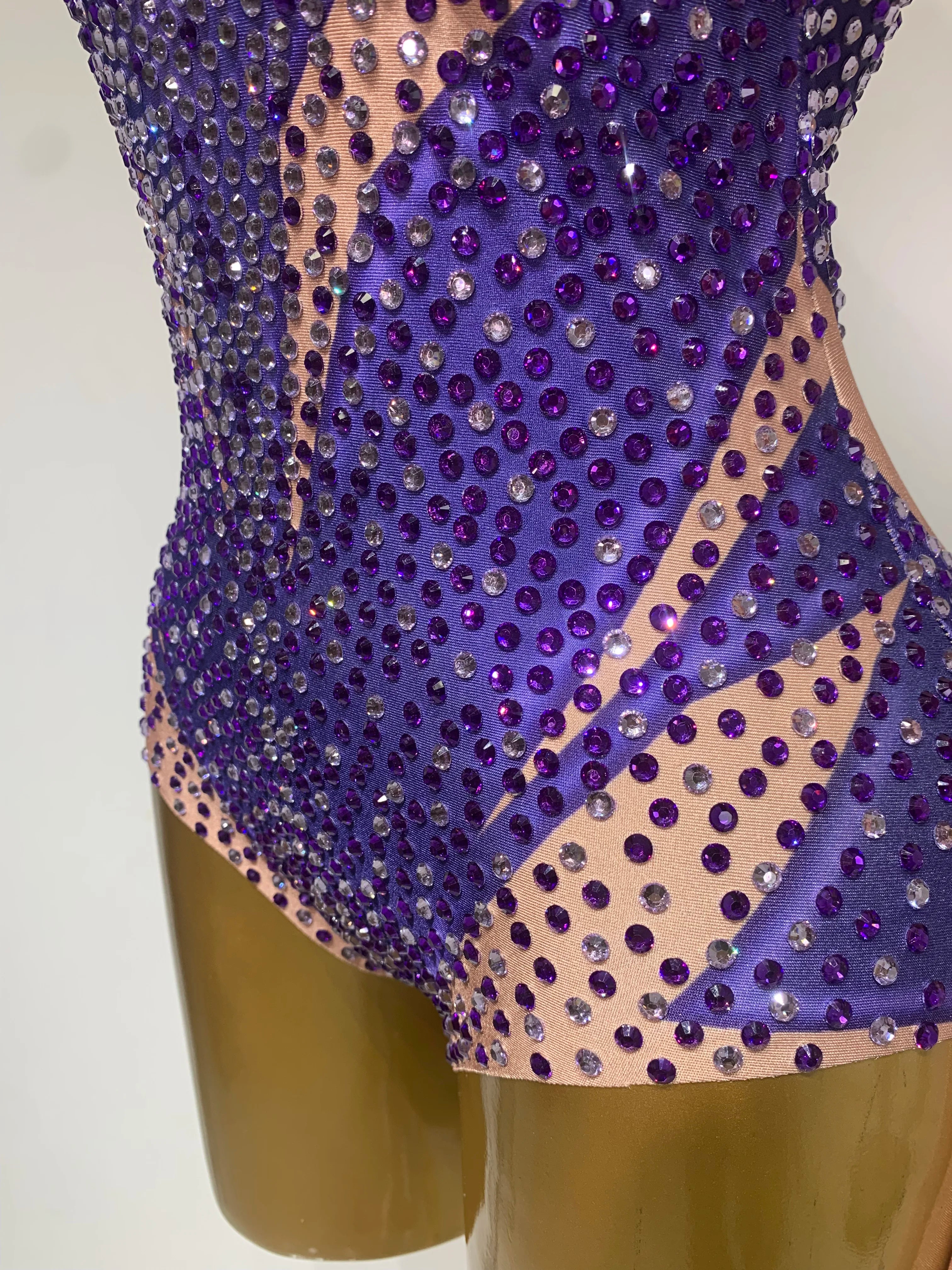 High Quality Luxury Rhinestone Elastic Long Sleeved Bodysuit 2025 Club Singer Dancer Stage Performa Costume Evening Party Outfit