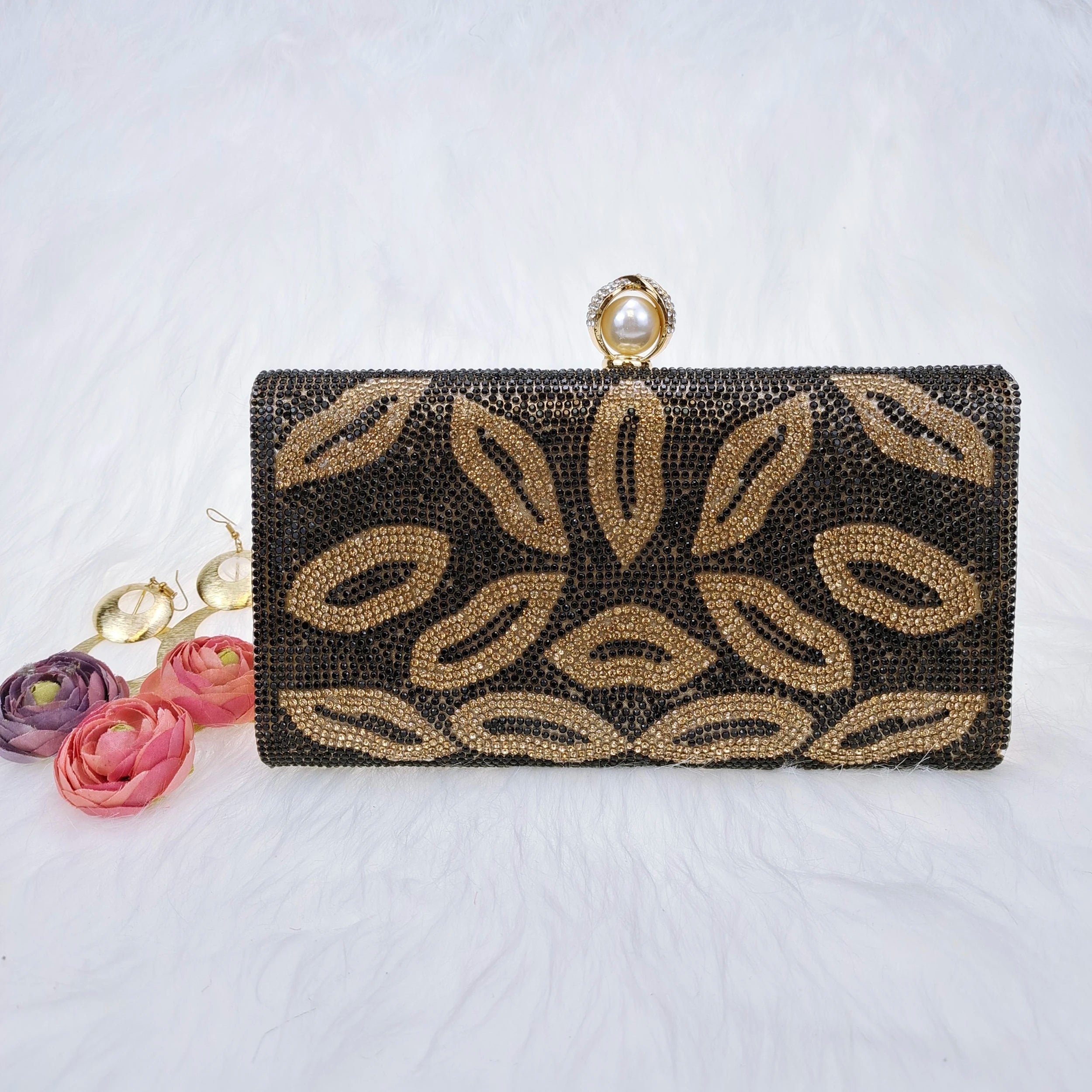 Fashion Mobile Phone Handbag Evening Party Bag Rhinestone Decoration Banquet Bag