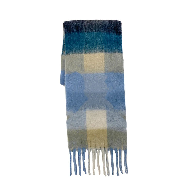 Classic Plaid Scarf Women Autumn Winter Soft Warm Scarf Luxury Long Simple Scarf Thickened Soft Shawl Fashion Accessories DSB no tag