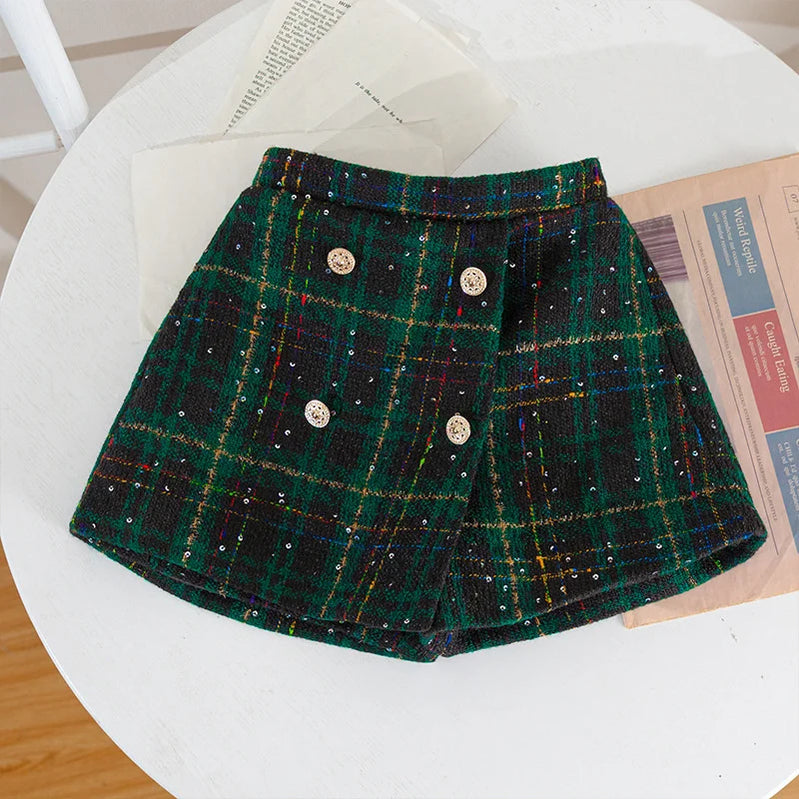 Girls Classic New Uniform Clothes Sets Winter Casual Luxury 2Pcs Sets Princess Jacket Skirt Birthday for 1-8Years Children Suits