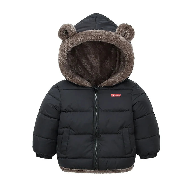 Cashmere Children Coat Winter Thicken Warm Down Jacket Boys Girls Zipper Hooded Kids Jacket Coats Outwear Children Clothing Type 2