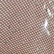 Fishnet Diamond Pantyhose Women Sexy Fashion Shiny Net Tights Female Slim Rhinestone Mesh Nylon Stockings Tights tan One Size