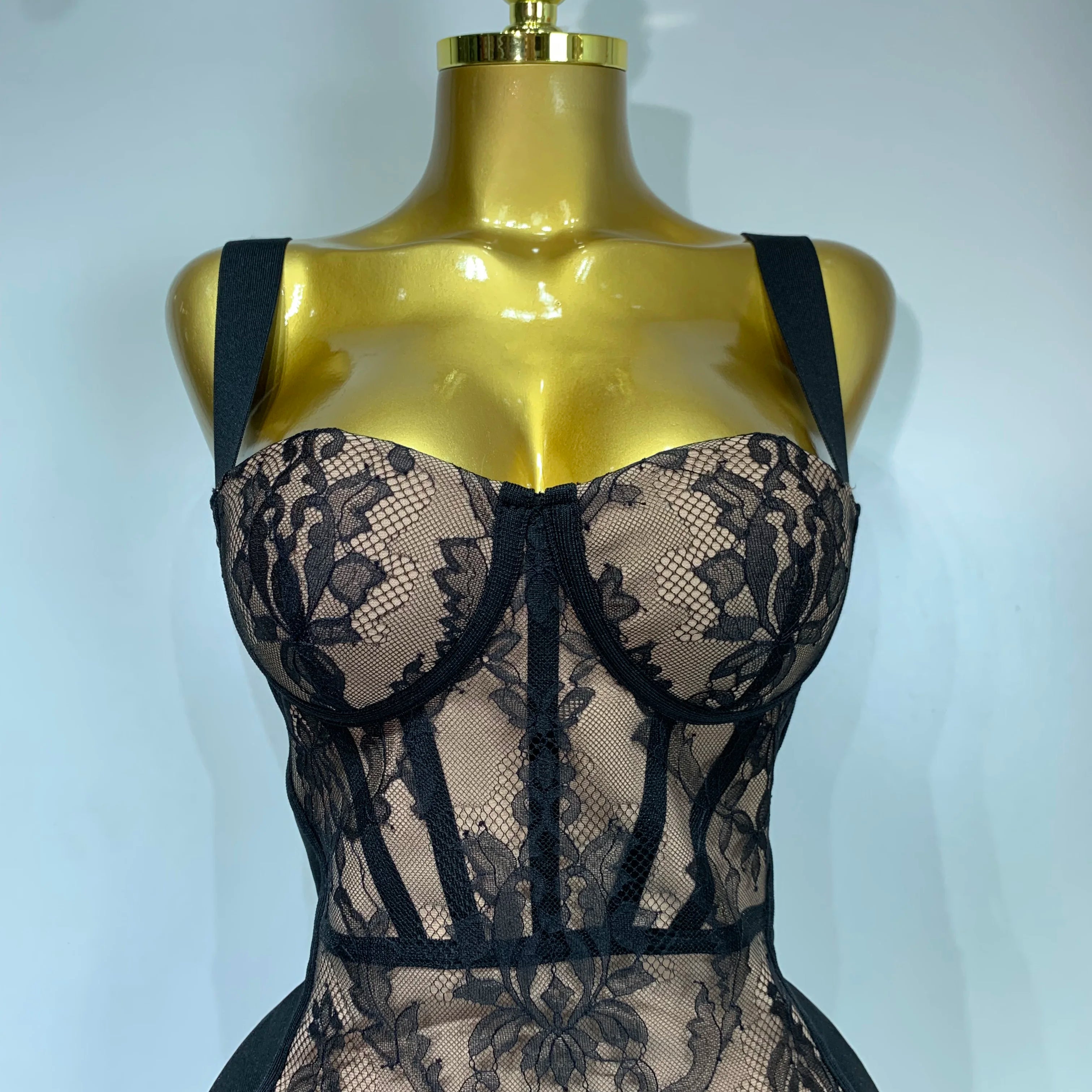 Sexy Black Lace Bodycon Bandage Dress 2025 New Arrivals Women Luxury Vintage Elegant Evening Party Dress Birthday Club Vestido