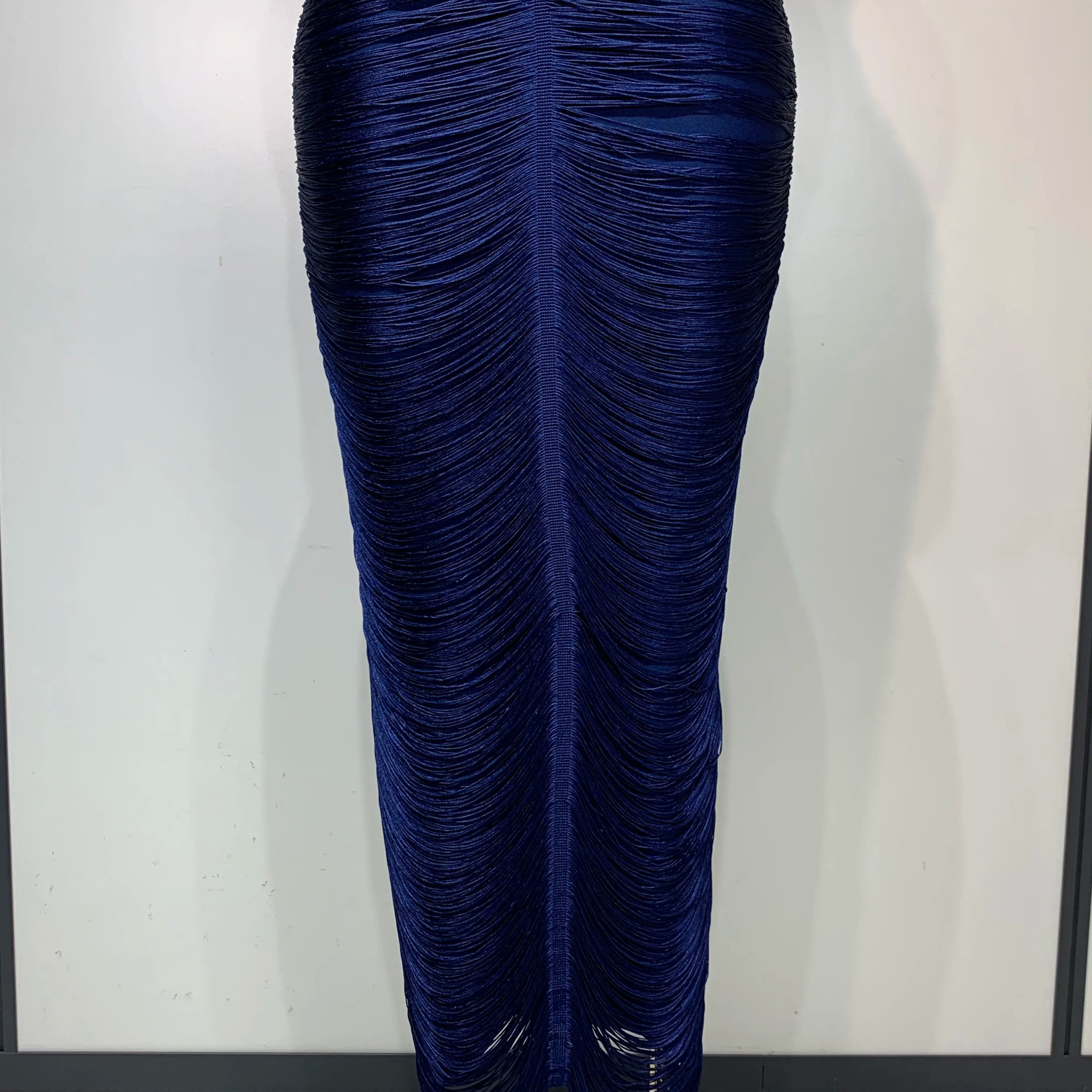 Women's Fashion Tassel Split Hanging Neck Bodycon Dress Elegant Celebrity Evening Party Luxuru Birthday Wedding Guest Dress