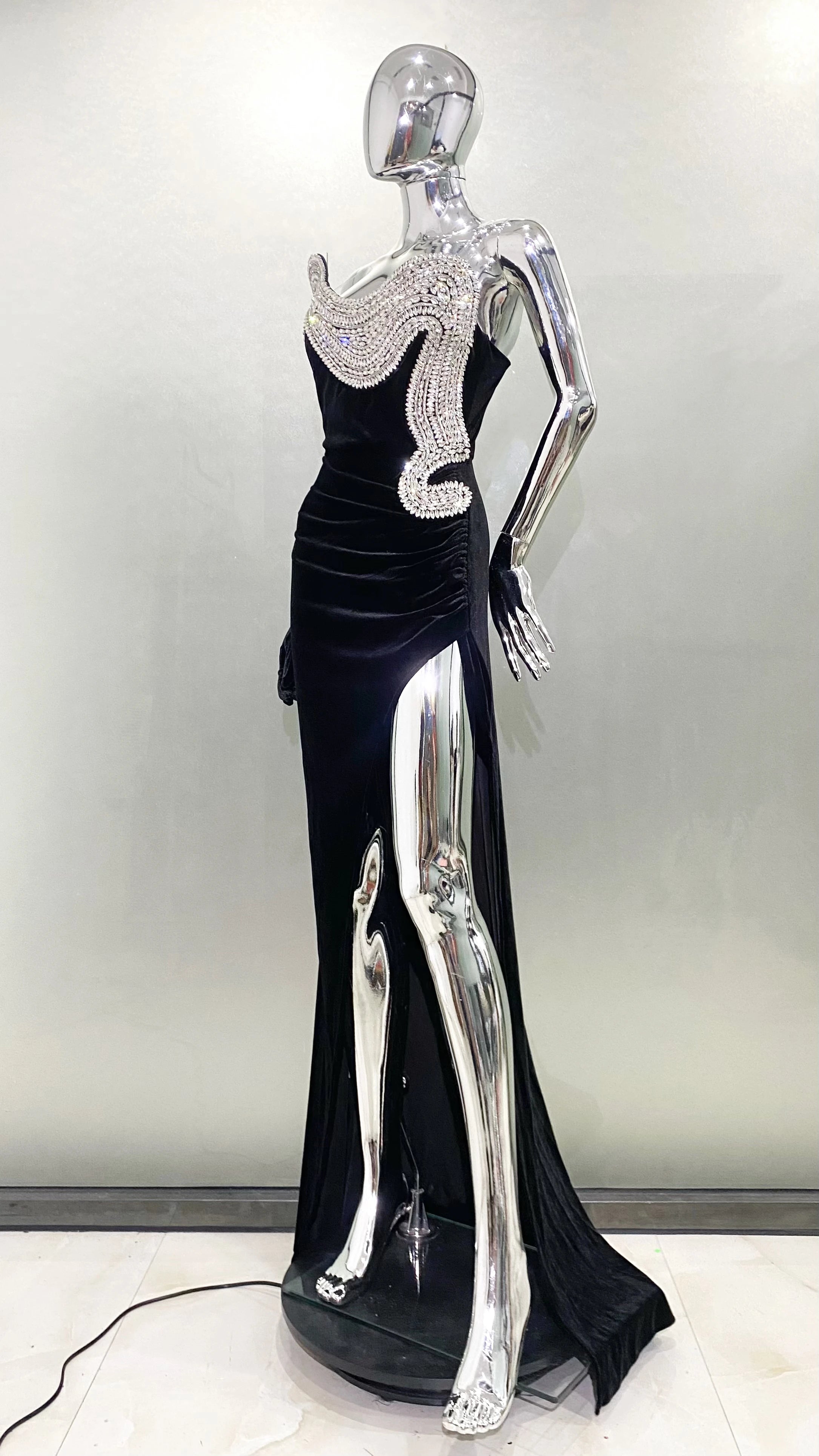 Women Celebrity Sexy Strapless Backless Diamonds Beading Maxi Long Gowns Dress Elegant Evening Party Club Dress Vestido