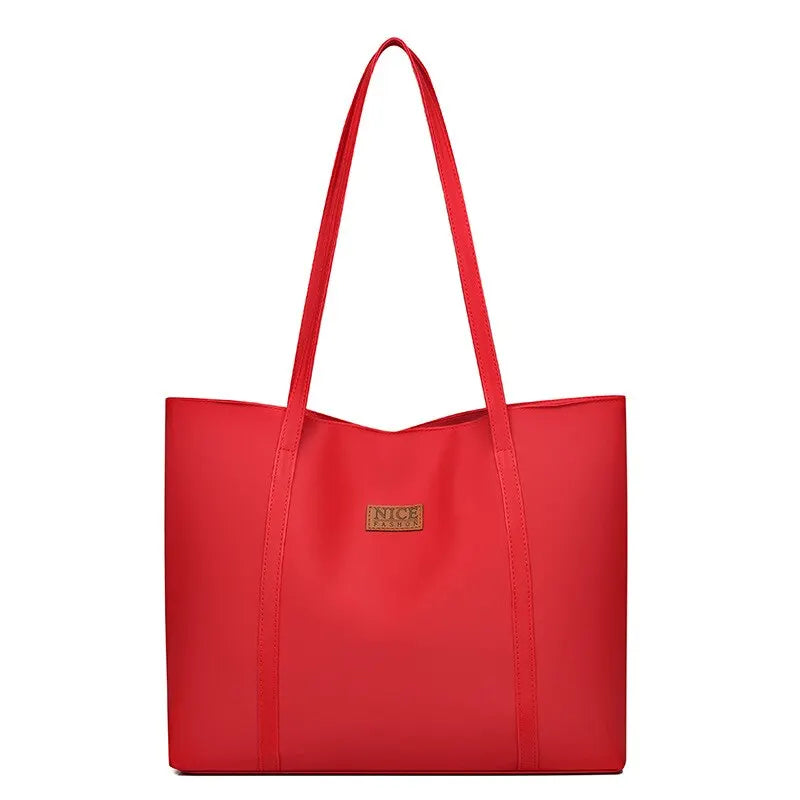 Women Oxford Shoulder Bag Vintage Tote Bags for Women Large Capacity Handle Handbag Women Waterproof Travel Bag Red