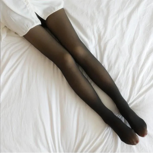 Thermal Stockings Women Fleece Lined Tights Warm Winter High Waist Sexy Translucent Black Pantyhose Thermal Legging Tights Women Black Pantyhose