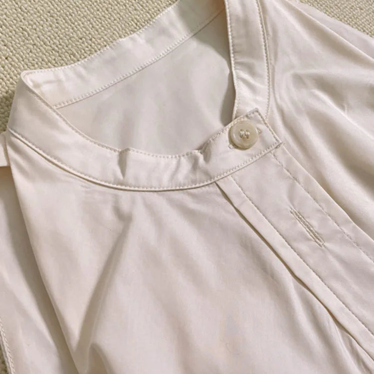 DEAT Fashion Women's Dress Round Collar Sleeveless Single Breasted Lace-up Solid Color Slim Dresses Spring New Tide 7AB3831