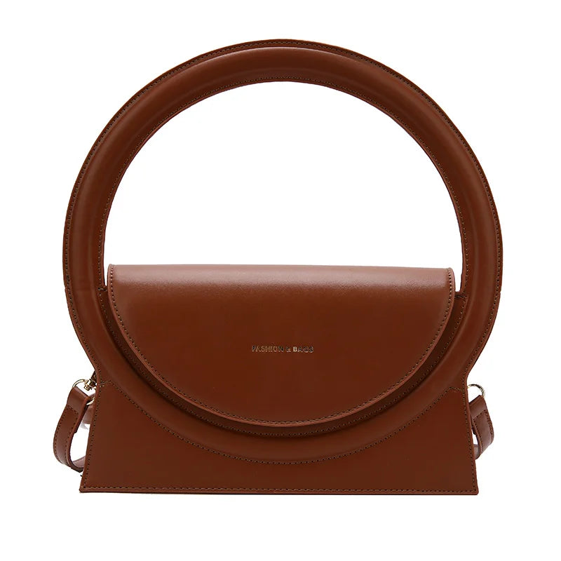 Brand Shoulder Bags for Women Top Brand Handbag Pu Leather Ladies Shoulder Tote Bag Luxury Handbag Purses Female Party Tote Bag Brown
