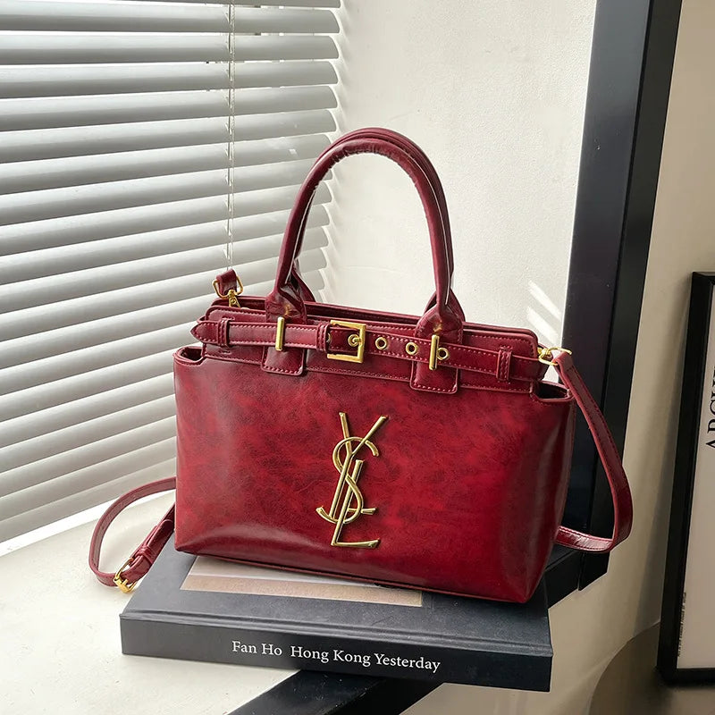 Premium Texture Handheld Women's Bag 2025 New Large-capacity Shoulder Bag Temperament Commuter Messenger Bag Versatile Tote Bag