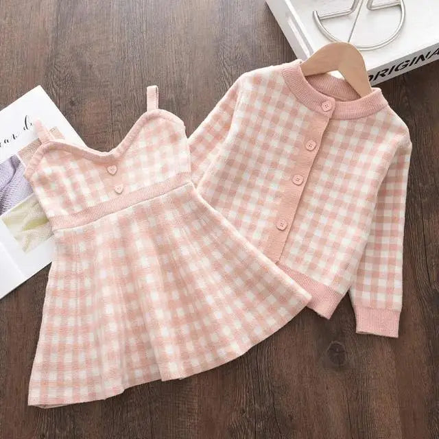 Bear Leader Girls Clothing Sets Autumn New Fashion Kid Sweater Top with Skirt Fashion Outfit 2pcs Elegant Clothes for 2-6 Years AZ2623I