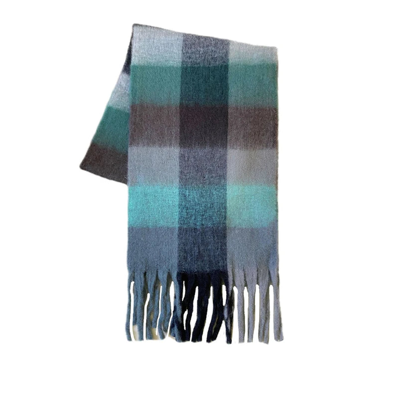 Classic Plaid Scarf Women Autumn Winter Soft Warm Scarf Luxury Long Simple Scarf Thickened Soft Shawl Fashion Accessories DG no tag