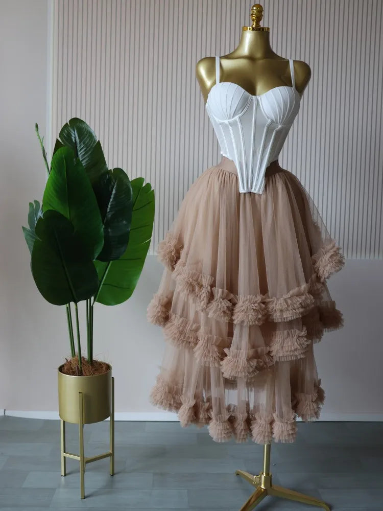 CM.YAYA Women's Dress Set Sleeveless Strap Tops and Pleated Tiered Skirts Suit Elegant Vacation Birthday Two 2 Piece Set Outfits