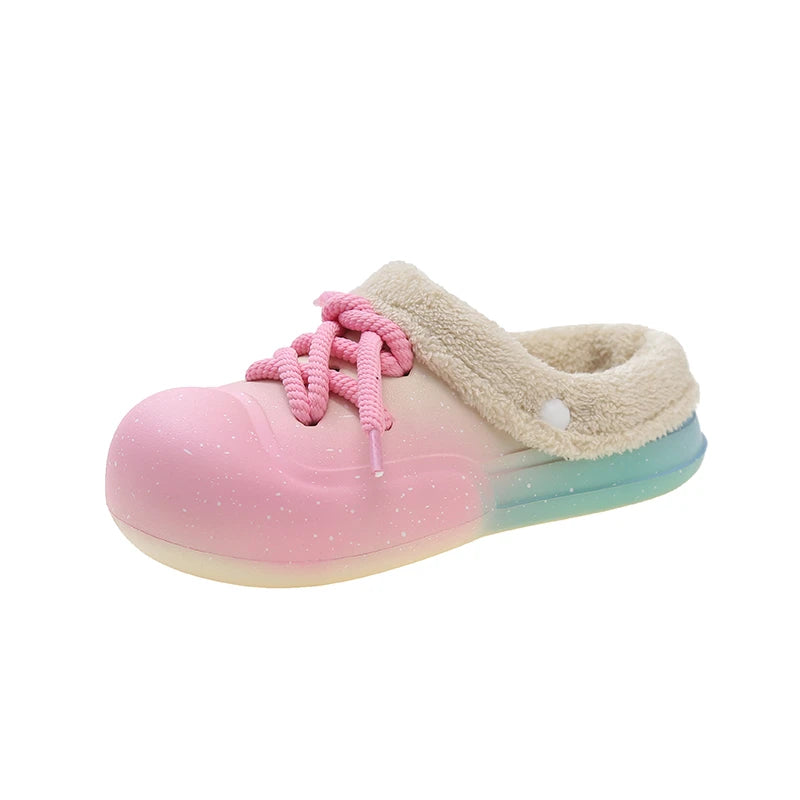 Classic Winter Women's Thermal Boots Slippers Outdoor Waterproof Snow Boots Ankle Boots for Women Lolita Shoes Cowboy Boots Pink