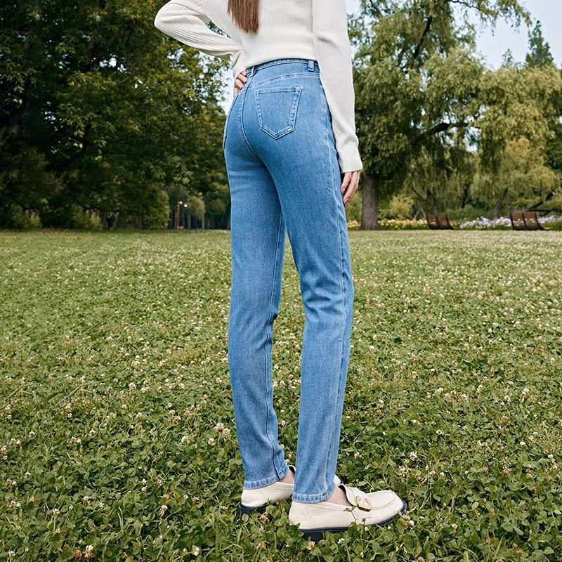 Jeans Women Stretch Slim Pints Slimming Autumn New Versatile Cropped Pants