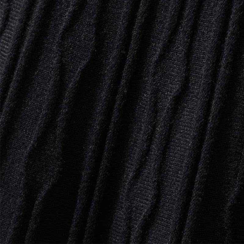 MEXZT Vintage Knitted Midi Skirts Women Black High Waist Sweater Skirt Winter Ladies Korean Slim All Match Chic A Line Faldas