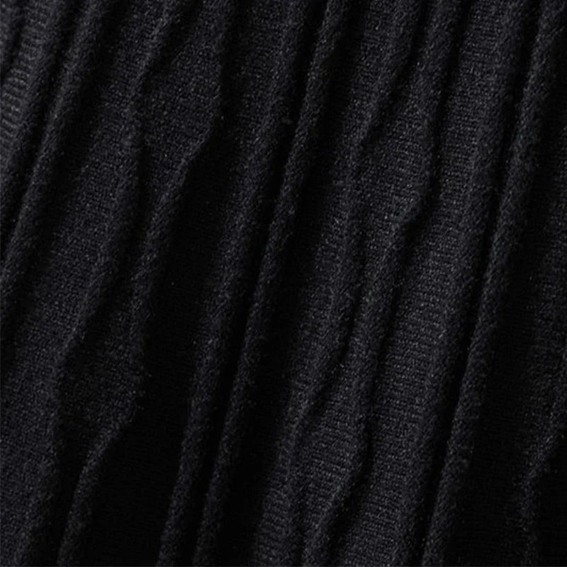 MEXZT Vintage Knitted Midi Skirts Women Black High Waist Sweater Skirt Winter Ladies Korean Slim All Match Chic A Line Faldas