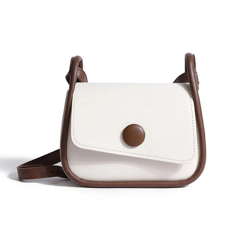 Women's Trend Fashion Large Capacity Shoulder Bag Advanced and Versatile One Shoulder Crossbody Small Square Bag Ivory white