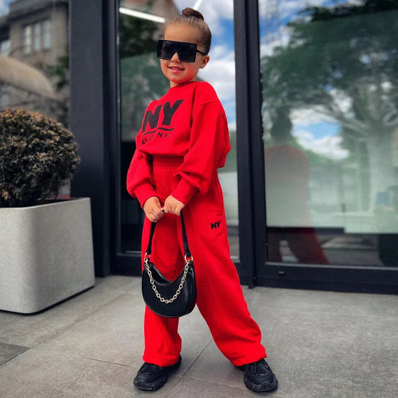 Girls Clothing Sets Summer Lace T-Shirts Floral Tutu Skirt 2Pcs Suits Girls Clothes Sets Fashion Princess Kids Outfits 2022 Set red 309924