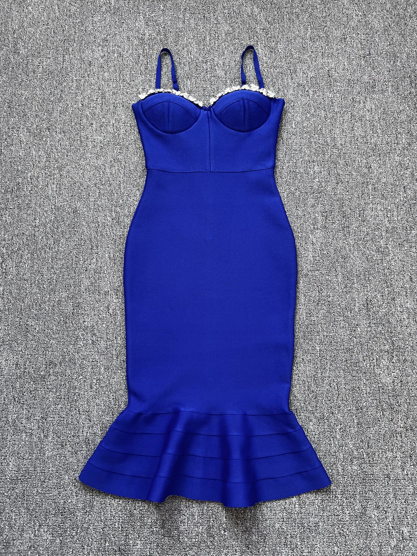 Vestido de celebridade com brilhantes, babados na altura do joelho, rayon, bandagem, elegante, para festa de clube