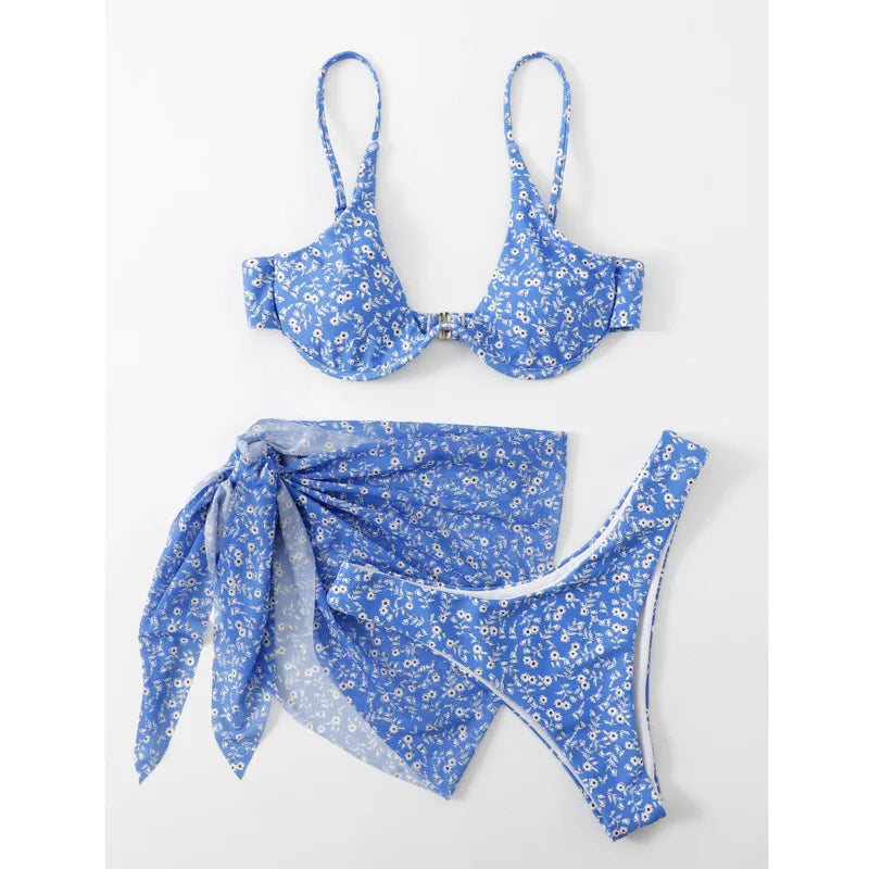 Sexy Bikinis Female Swimsuits Women's Three-Piece Swimwear Beach Swim Wear Bathing Suits Brazilian Bikini Set Pool Bather