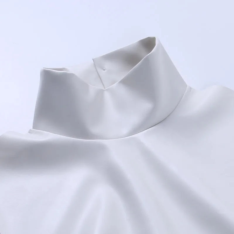 Women Sexy PU Leather Mini Party Dress