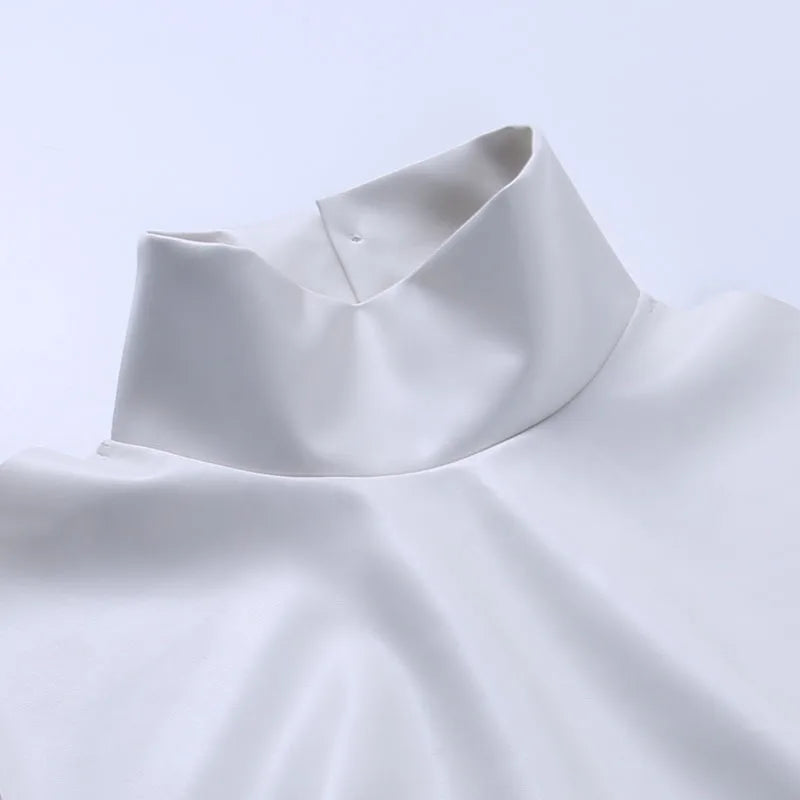 Women Sexy PU Leather Mini Party Dress