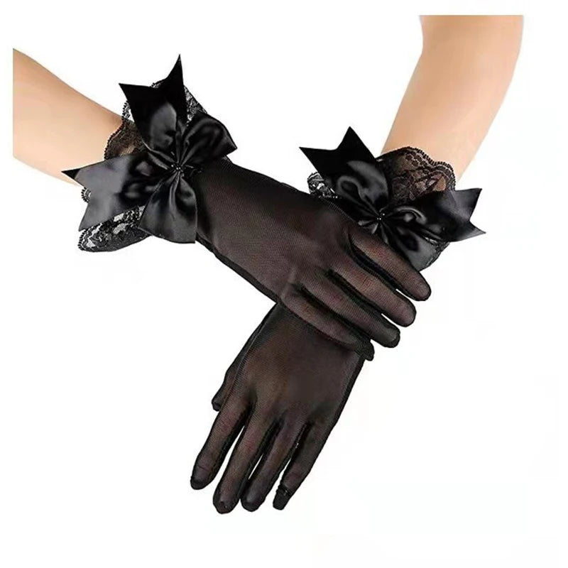 Bridal pearl retro wedding gloves versatile wedding dress party accessories aesthetical mesh short photo accessories ST-0048-A