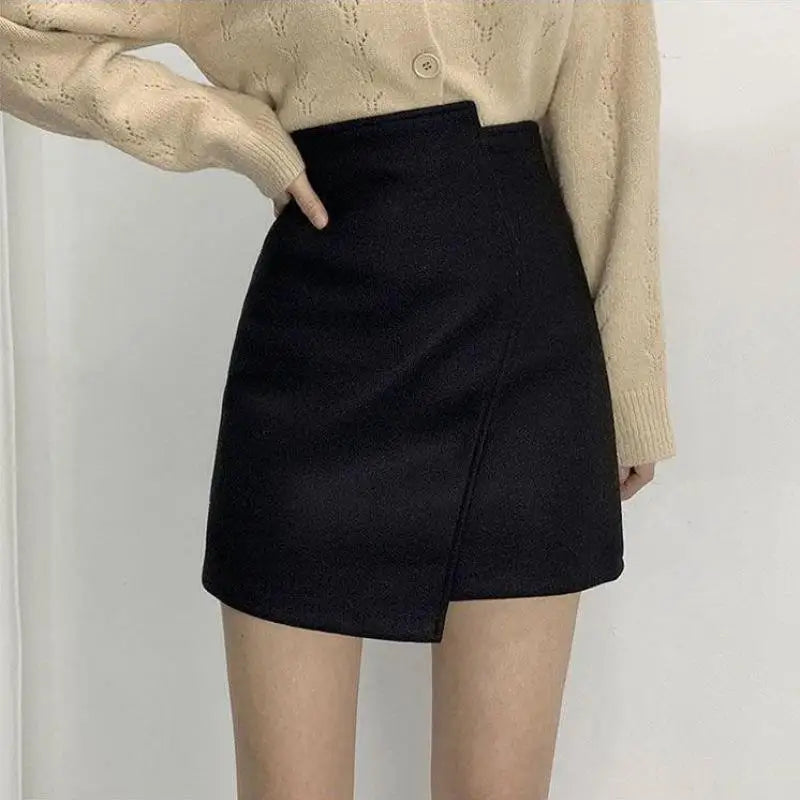 Skirts Women Split Elegant Office Ladies Spring Mujer Faldas Casual Hot Sale A-line Black Hot Sale Design Comfortable