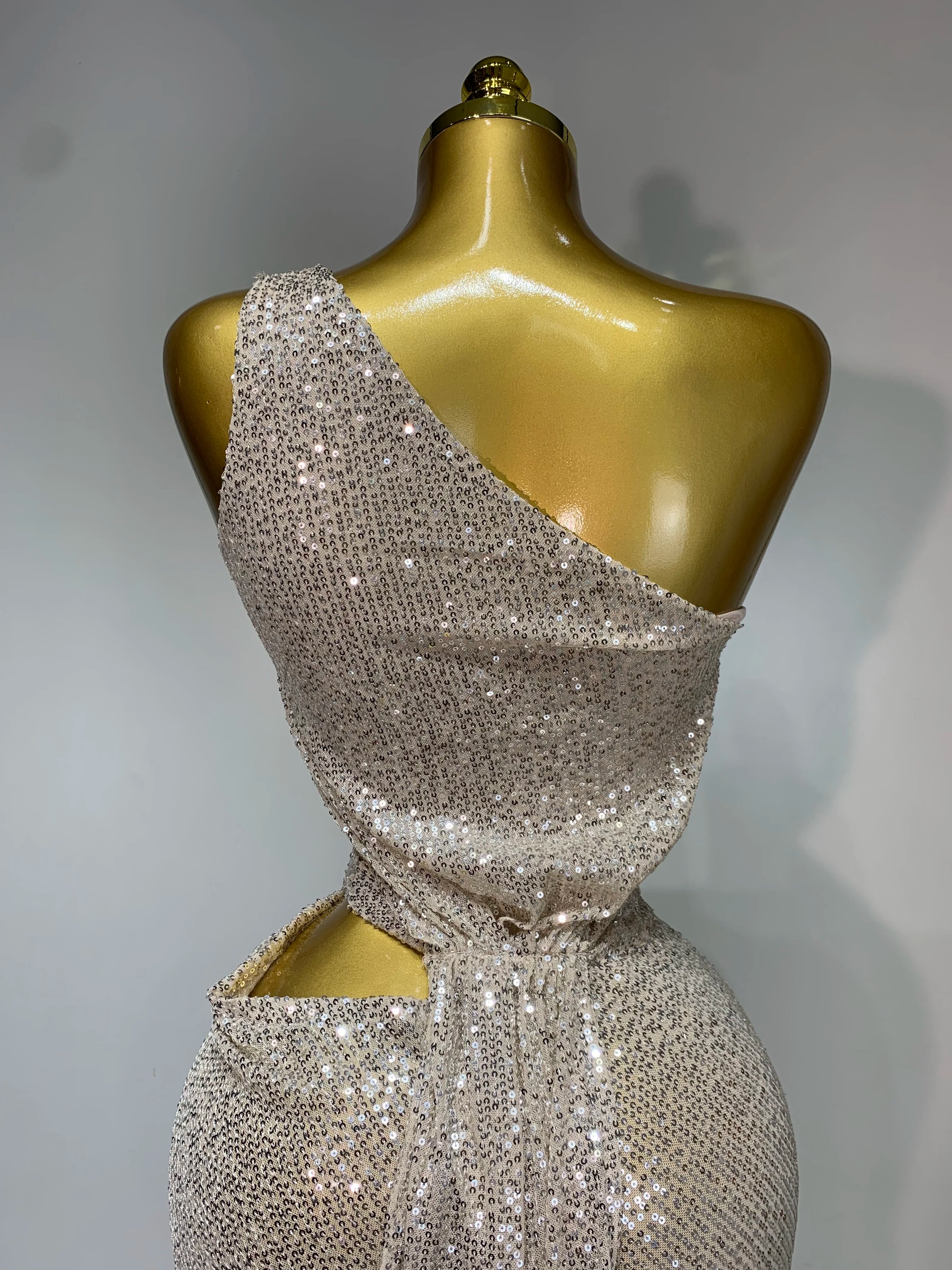 Women Sexy One Shoulder Long Dress High Street Designer Elegant Split Elegant Evening Party Luxury Birthday Dress Vestido