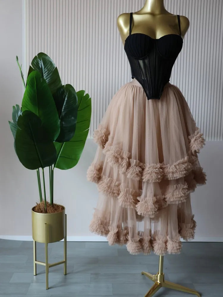 CM.YAYA Women's Dress Set Sleeveless Strap Tops and Pleated Tiered Skirts Suit Elegant Vacation Birthday Two 2 Piece Set Outfits