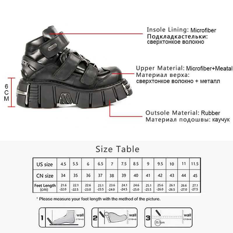 GOGD Designer Women's Ankle Boots Platform New Pumps Gothic Punk Style Thick Sole Motorcycle Boots Y2k Cosplay College Student