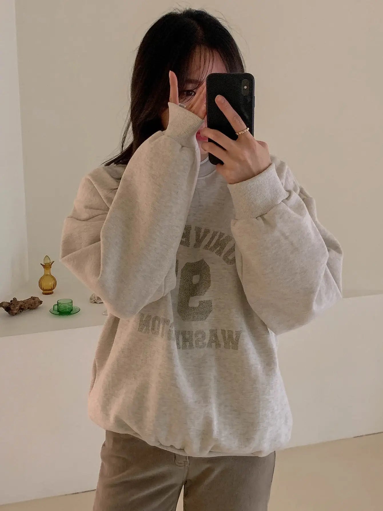 University 97 Washington Print Female Sweatshirts American Vintage Casual Clothing Street Hip Hop All-math Womens Long Sleeves