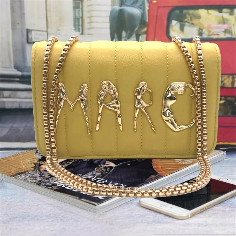 Fashion Green Small Shoulder CrossBody Bags Female Travel Chain Handbags Brand Designer Crossbody Bags For Women New Clutch Yellow