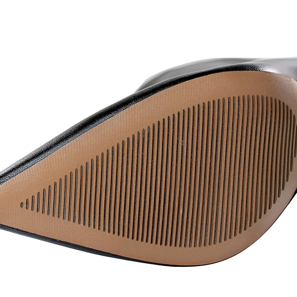 Women Leather 7.5cm 9.5cm High Heels Boots Lady Brown Spring Winter Warm Pointed Toe Boots Fetish Booties Nightclub Party Shoes