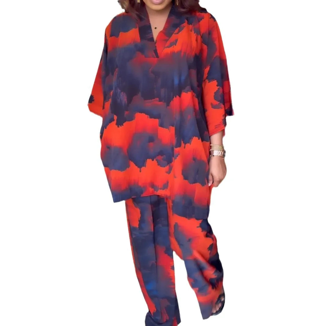 2 Piece Women Sets 2025 New Arrival Plus Size Spring Autumn Matching Sets Top And Pants Suits Outfits Oversized Clothing