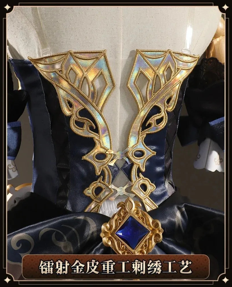 Navia Genshin Impact Cosplay Costume Wig Dress Uniform Fontaine Spina Di Rosula Hat Clorinde Halloween Costumes for Women